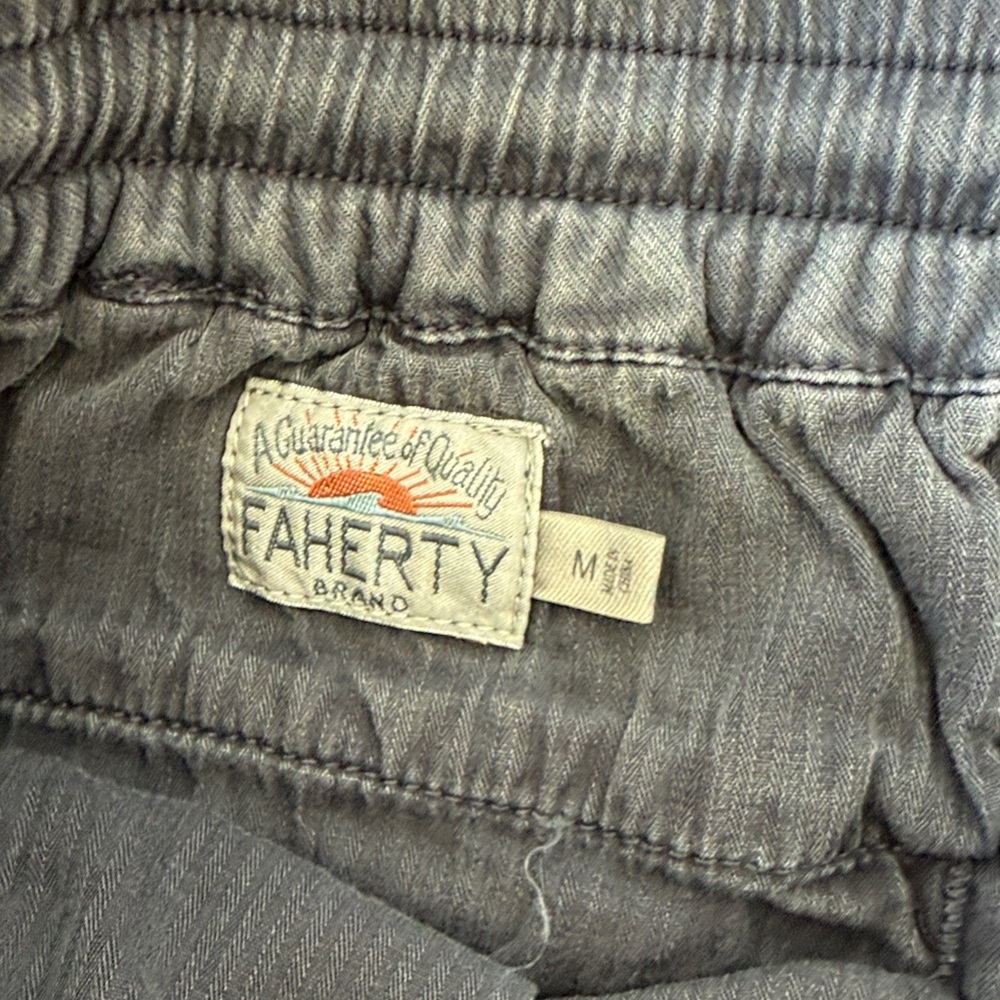 Faherty Essential Drawstring Short- Navy Elastic-… - image 2